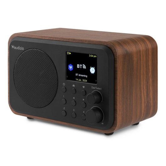 Radio Audizio Vicenza FM/DAB+ WiFi Bluetooth 5.0 Batería Integrada Negro/Madera