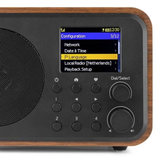 Radio Audizio Vicenza FM/DAB+ WiFi Bluetooth 5.0 Batería Integrada Negro/Madera