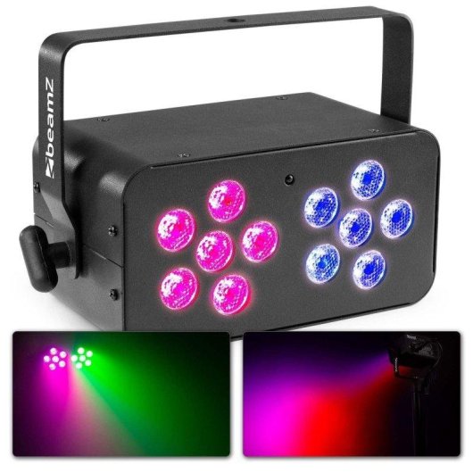 Efecto de iluminación BeamZ DJ Bank 124 RGBW con 12 LED de 4W y mando a distancia