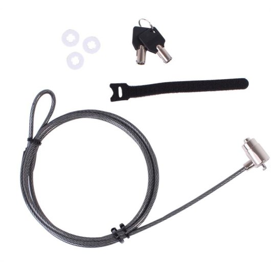 Câble antivol Uniformatic 93075 Clé ronde Noir