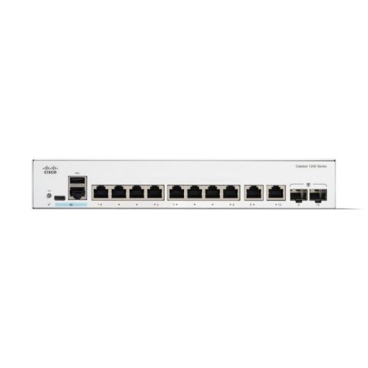 Cisco Catalyst 1200 Managed Switch L2 10 Gigabit Ethernet Ports 2 SFP Rack 1U