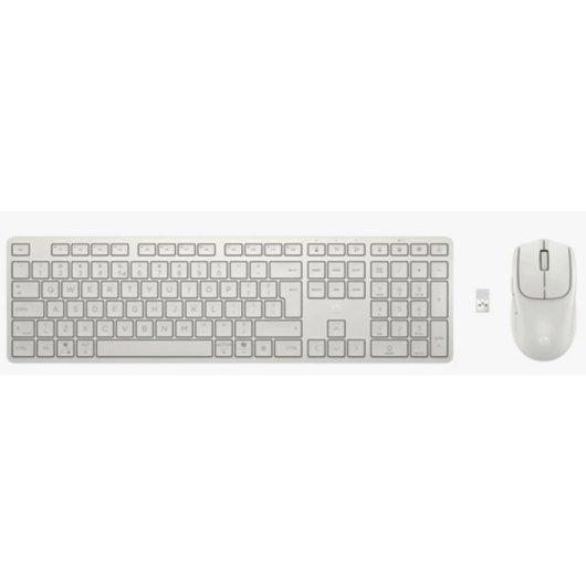 Clavier HP 495C sans fil multidispositif complet avec souris blanche