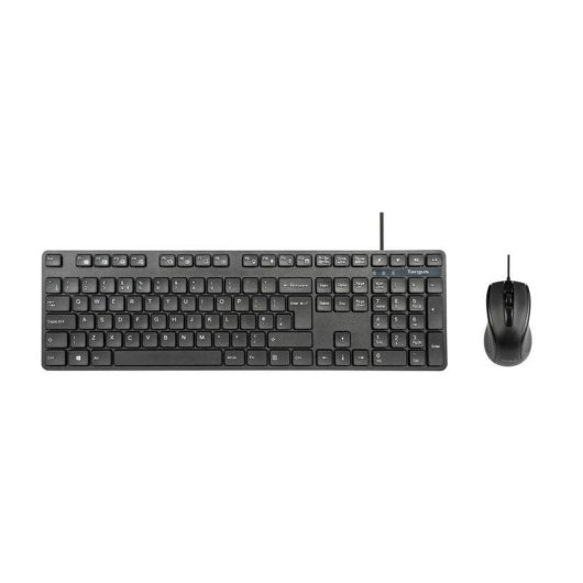 Clavier Targus AKM622UK filaire complet avec souris USB UK English noir