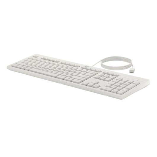 Clavier HP 225 complet filaire avec souris optique USB blanc