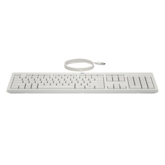 Clavier HP 225 complet filaire avec souris optique USB blanc