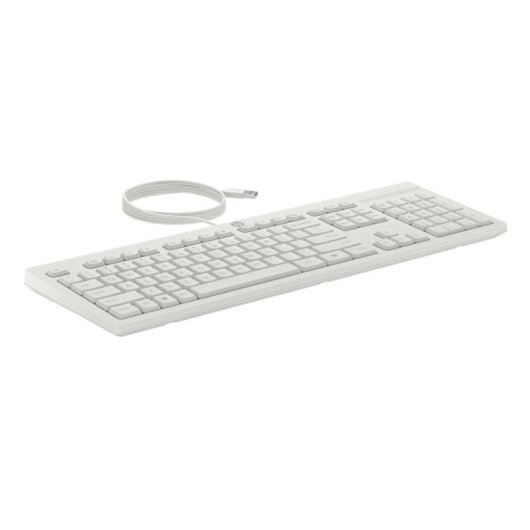 Clavier HP 225 complet filaire avec souris optique USB blanc