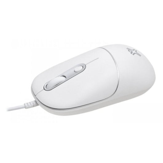 Ratón MCL XWH-WMO2-83 Ambidextro USB Type-A + USB Type-C 6400 DPI Plata Blanco