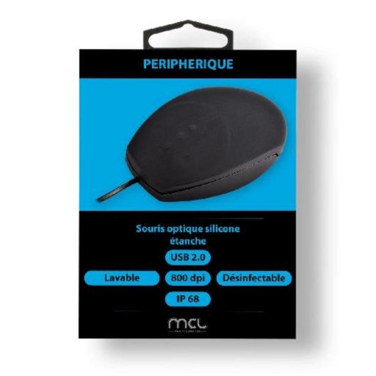 Ratón MCL SS-269 Ambidextro USB Type-A + PS/2 800 DPI Negro Cableado