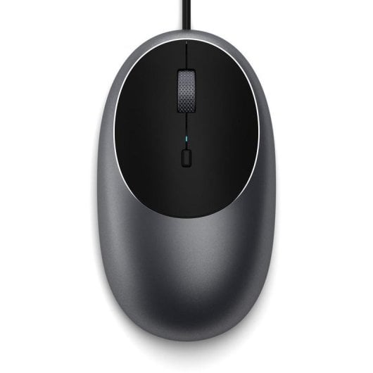 Ratón Satechi C1 Ambidextro USB Tipo C 3200 DPI Negro Gris Cable