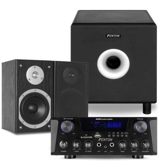 Fenton AV120BT Sistema estéreo Hi-Fi 2.1 Bluetooth Subwoofer 8" Karaoke