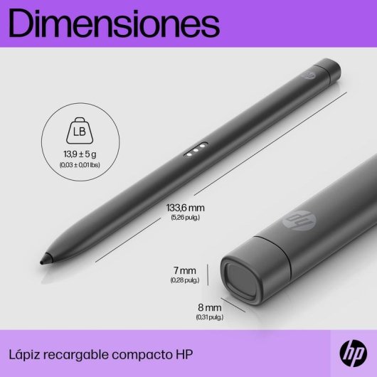 Penna digitale HP Slim ricaricabile grigia per ProBooks educativi