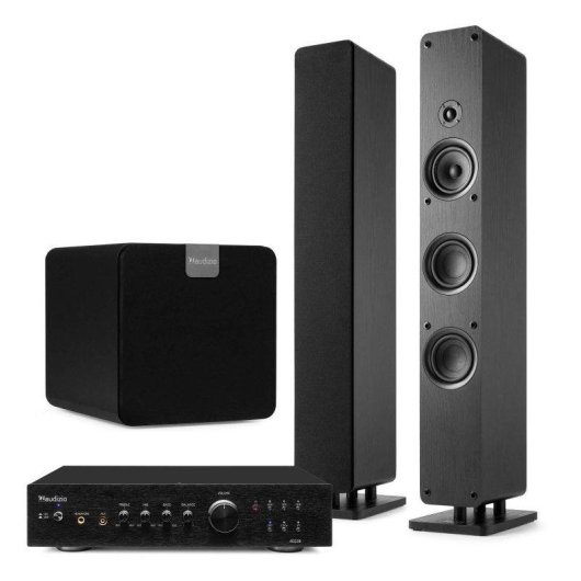 Audizio Arco Pack 2 Altavoces Torre Bluetooth 5.0 320W Subwoofer 160W RCA Negro
