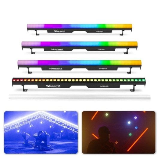 Barra LED BeamZ LCB300 Juego de 4 Barras 36 LED 4 en 1 RGBW 108W