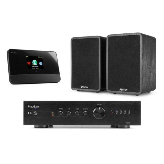 Equipo HiFi Fenton 200W RMS Bluetooth DAB+ FM Radio Internet WiFi RJ45