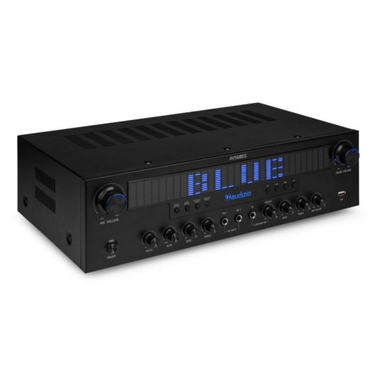 Amplificador Audizio AV560EQ 390W RMS 5.1 Bluetooth USB FM Karaoke
