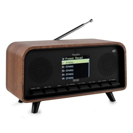 Radio Audizio Desio 30W RMS Bluetooth 5.0 DAB+/FM USB Madera