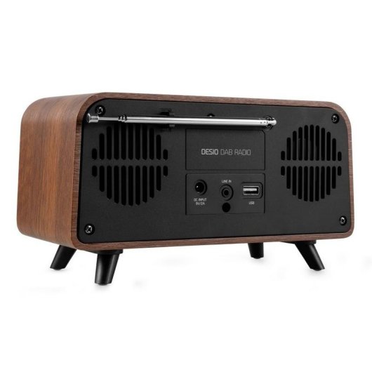 Radio Audizio Desio 30W RMS Bluetooth 5.0 DAB+/FM USB Madera