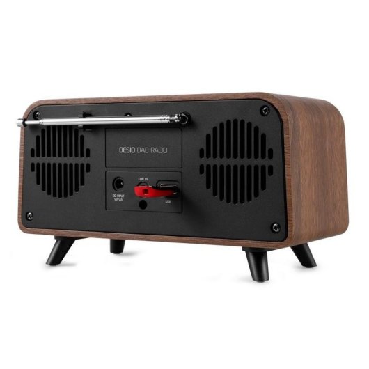 Radio Audizio Desio 30W RMS Bluetooth 5.0 DAB+/FM USB Madera