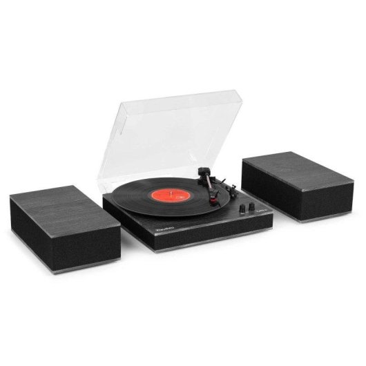 Tocadiscos Audizio Tupelo 120W RMS Bluetooth RCA 3 Velocidades Negro