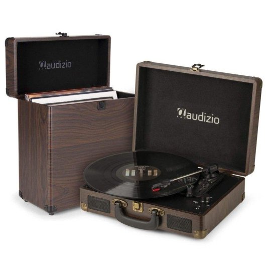 Tocadiscos Audizio RP114W Altavoces Integrados Digitalización Estuche Madera