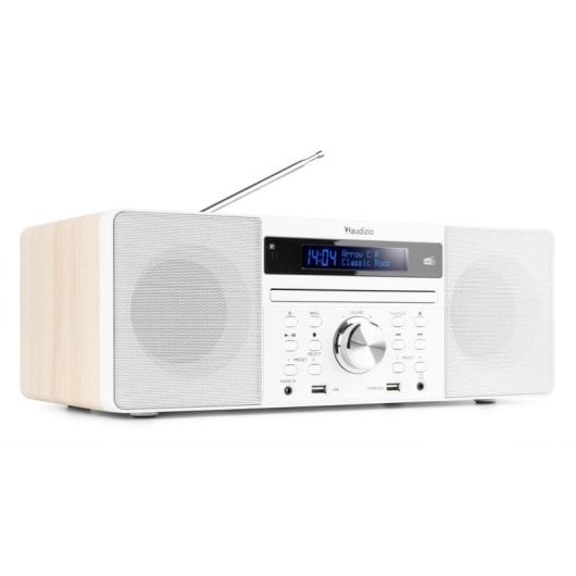 Microcadena Audizio Prato 60W RMS DAB+/FM Bluetooth CD USB AUX Blanco