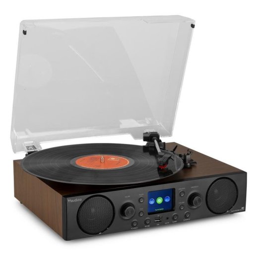 Tocadiscos Audizio Tulsa 60W RMS Bluetooth 5.0 Radio DAB+/FM LCD