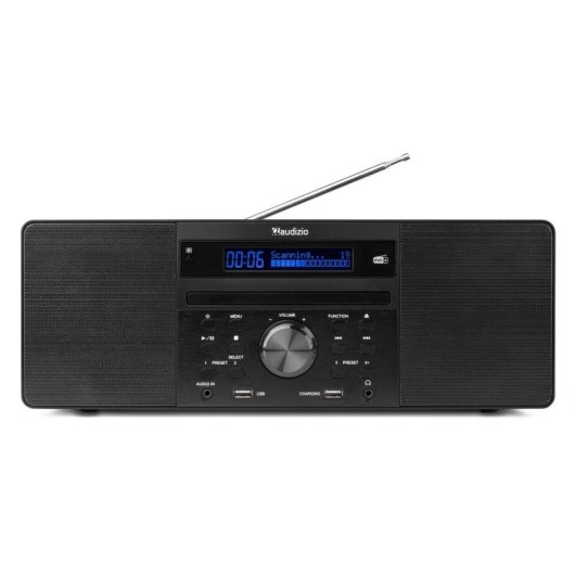 Minicadena Audizio Prato 60W RMS Bluetooth DAB+/FM CD USB Madera