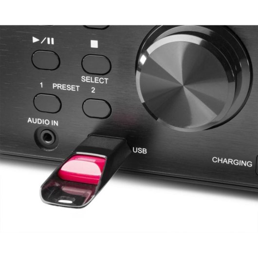 Minicadena Audizio Prato 60W RMS Bluetooth DAB+/FM CD USB Madera