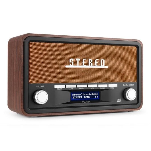 Radio Audizio Foggia 50W RMS Bluetooth 5.0 DAB+ FM Alarma AUX