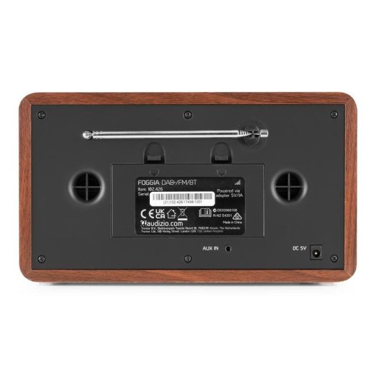 Radio Audizio Foggia 50W RMS Bluetooth 5.0 DAB+ FM Alarma AUX
