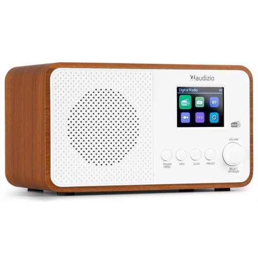 Radio Audizio Avio 30W RMS DAB+ FM Bluetooth USB Blanco TFT 2.4"