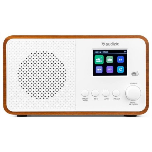 Radio Audizio Avio 30W RMS DAB+ FM Bluetooth USB Blanco TFT 2.4"