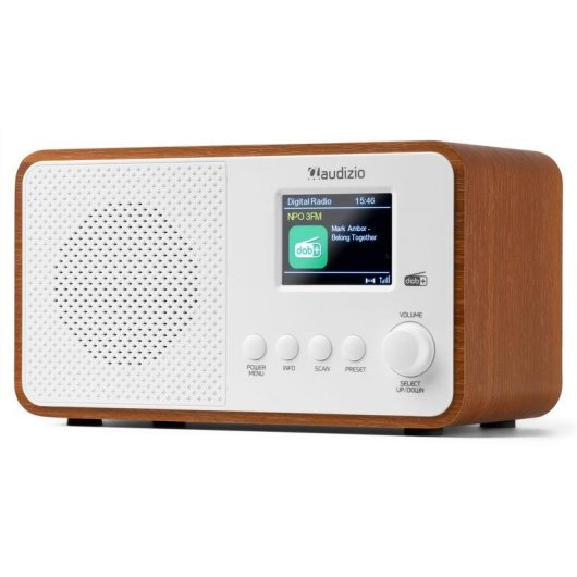 Radio Audizio Avio 30W RMS DAB+ FM Bluetooth USB Blanco TFT 2.4"