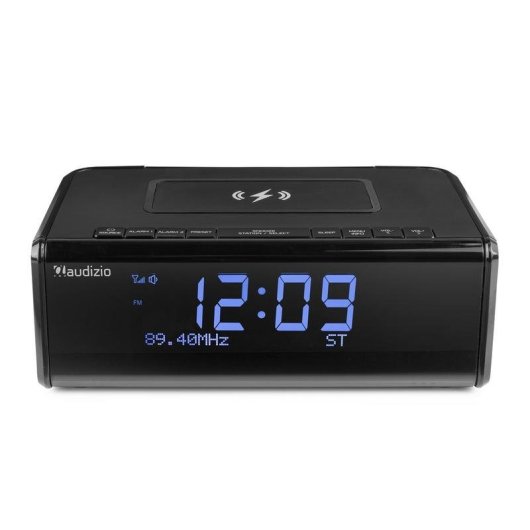 Radio reloj Audizio Cuneo Bluetooth DAB+ FM con carga inalámbrica Qi