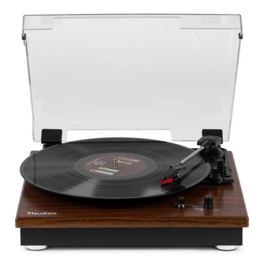 Tocadiscos Audizio RP112D Bluetooth, correa, 3 velocidades, altavoces integrados