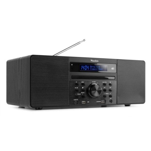 Microcadena Audizio Prato 60W RMS Bluetooth DAB+/FM CD USB AUX Blanco