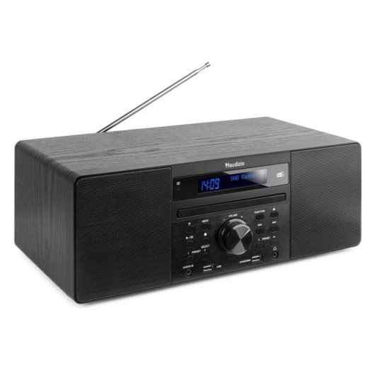 Microcadena Audizio Prato 60W RMS Bluetooth DAB+/FM CD USB AUX Blanco