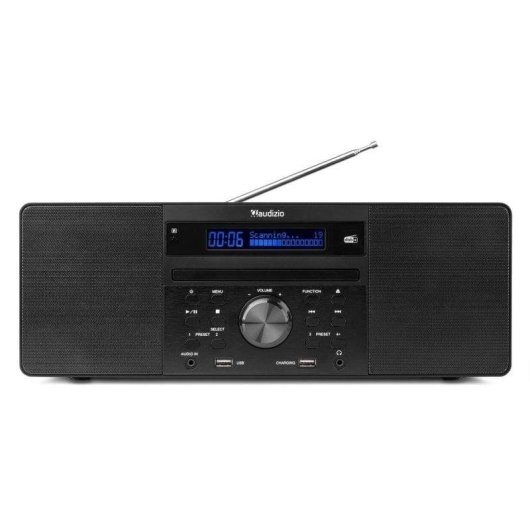 Microcadena Audizio Prato 60W RMS Bluetooth DAB+/FM CD USB Blanca