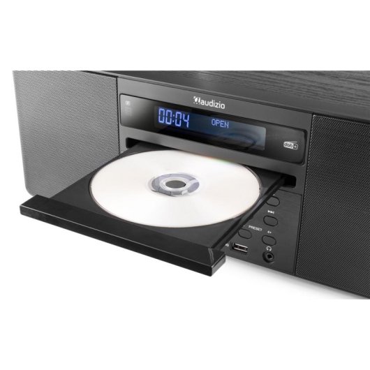 Microcadena Audizio Prato 60W RMS Bluetooth DAB+/FM CD USB AUX Blanco
