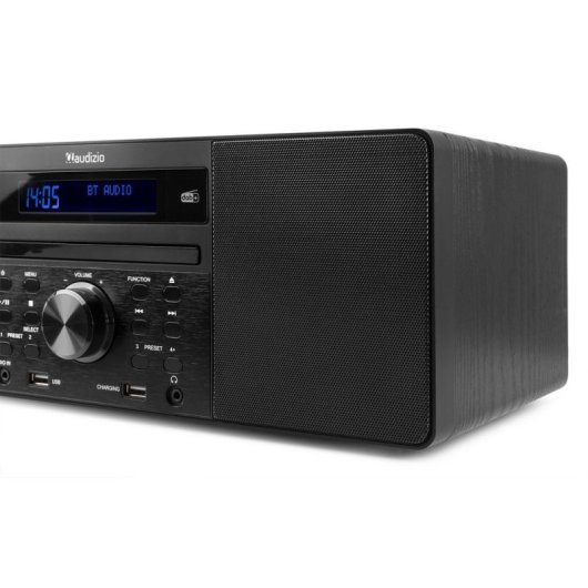 Microcadena Audizio Prato 60W RMS Bluetooth DAB+/FM CD USB AUX Blanco