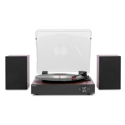 Tocadiscos Audizio RP325W 60W RMS Bluetooth bidireccional Diseño madera