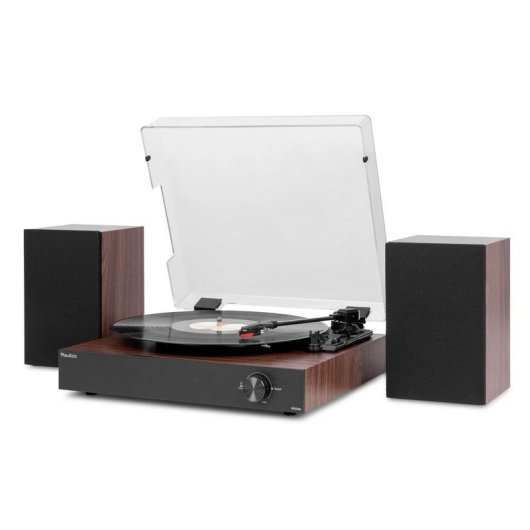 Tocadiscos Audizio RP325W 60W RMS Bluetooth bidireccional Diseño madera