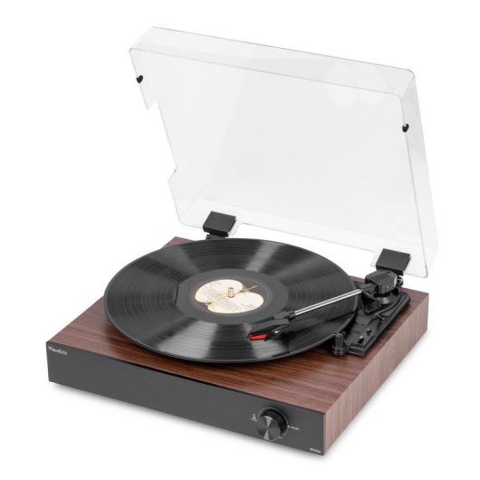Tocadiscos Audizio RP325W 60W RMS Bluetooth bidireccional Diseño madera