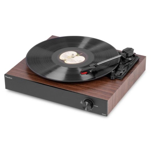 Tocadiscos Audizio RP325W 60W RMS Bluetooth bidireccional Diseño madera