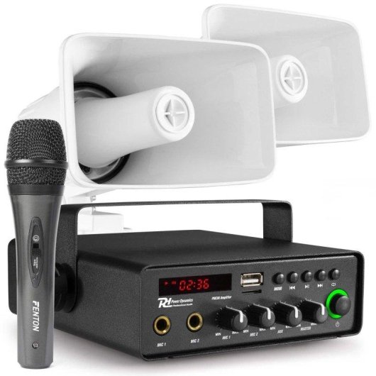 Sistema megafonía Power Dynamics PDC30 30W Bluetooth USB micro SD 12V