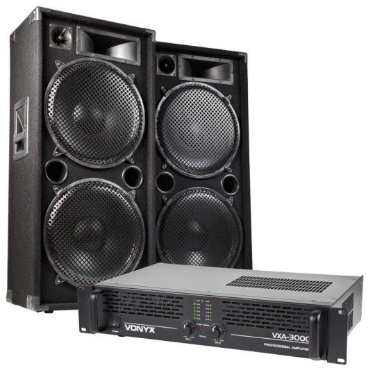 Sistema de sonido Max Dark Night 215 4000W Jack y terminales robusto