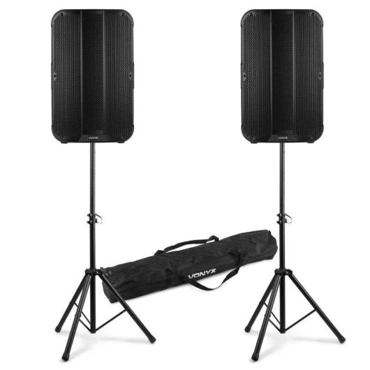 Altavoces activos Vonyx VD715A 1800W RMS Bluetooth con soportes