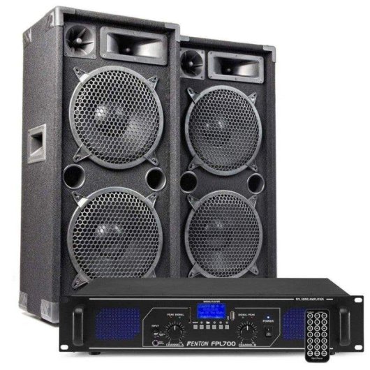 Combinación altavoces Fenton MAX210 2000W Bluetooth USB MP3 Plug and Play