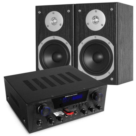 Sistema estéreo Fenton AV120BT 120W RMS Bluetooth USB AUX Karaoke