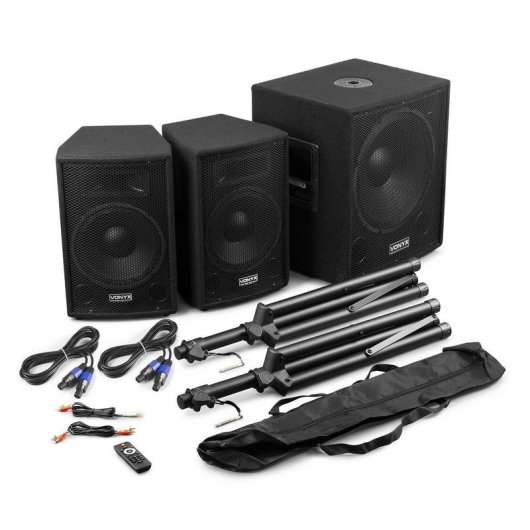 Sistema de sonido Vonyx VX1015BT 1000 W RMS Bluetooth USB/SD mando